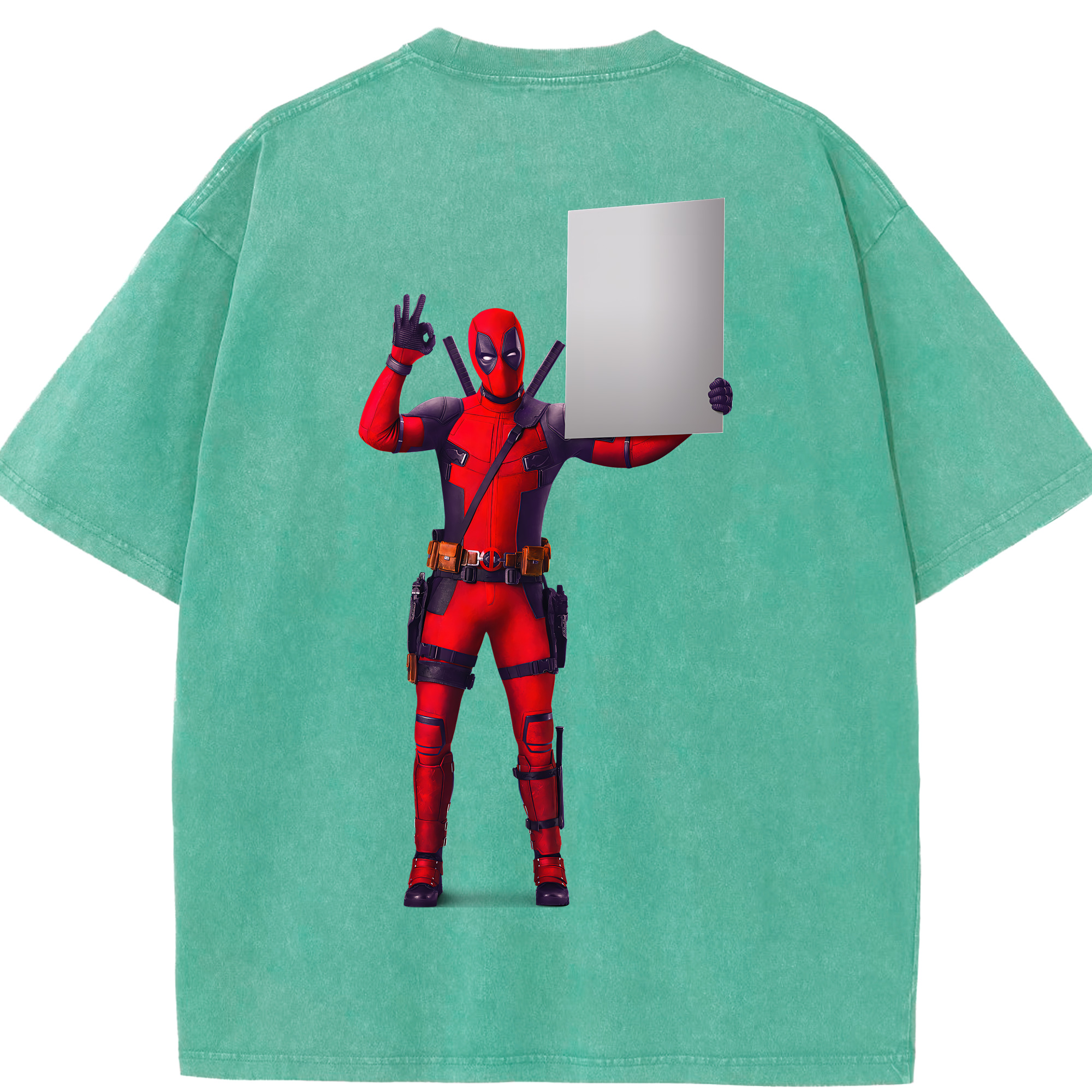 （画像用） Deadpool デッドプール 綿100% ヴィンテージ風 半袖Tシャツ（背面プリント）
